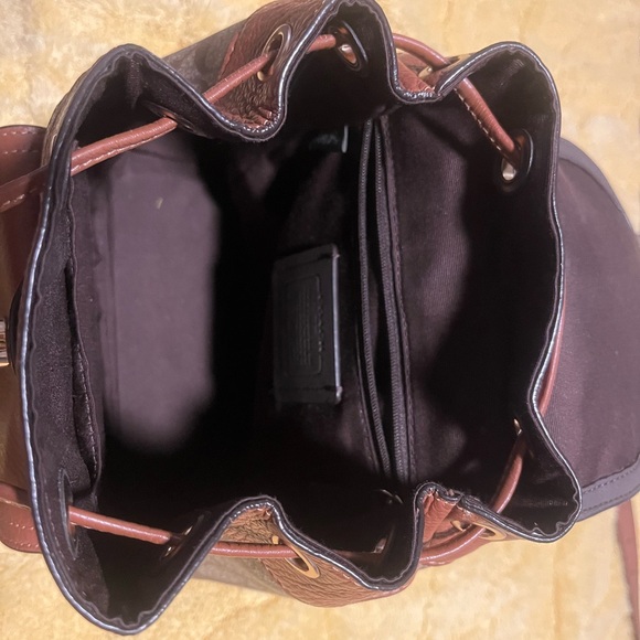 Coach Brown Leather Backpack & Coin/Card Wallet - Picture 4 of 4